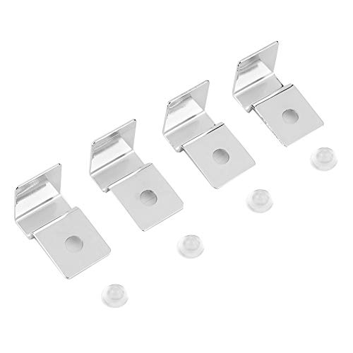 Yosoo Health Gear Aquarium Glasabdeckungs Clip, Aquarium Glasabdeckungshalterung, Aquarium Abdeckungshalterung, 4 Stück Edelstahl Aquarium Stützhalterung, Aquarium Glasabdeckungs Clip (10 mm (4 von Yosoo Health Gear