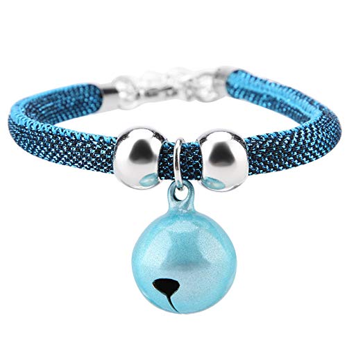 Yosoo Health Gear Verstellbares Katzenhalsband, Haustiere Halskette Nylon Zubehör Versorgung Katzenglockenhalsband mit Verlängerungskette mit Glocke für kleine Hunde und Haustiere(Blau) von Yosoo Health Gear