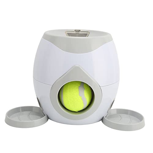 Yosoo Interaktive Hunde-Tennis-Futterbelohnungsmaschine mit Flachem Futtertablett für Intelligente Hunde von Yosoo