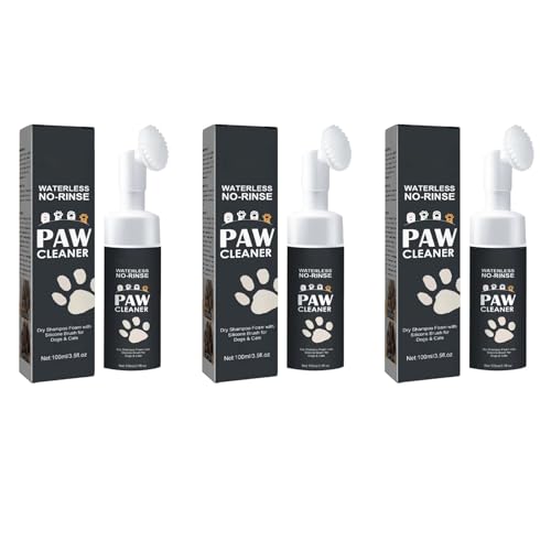 Yothvik Pfotenreiniger für Hunde und Katzen | Clean Paws No Rinse Foaming Cleanser | Hundepfotenbürste Pfotenschrubber | Katzenpfotenreiniger Haustierpfotenreiniger, Pfotenpflege (100 ml) (3) von Yothvik