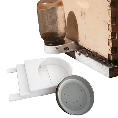 Youao Bee Hive Top Feeder | 4-teilige Honigbienen-Futterhäuschen für den Bienenstock - Multifunktionales wasserdichtes Bienenzubehör für Bienenzucker, Honig, Bienenfutter von Youao