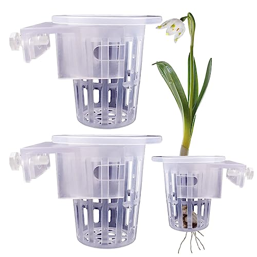 Aquatic Plant Pot 2 Aquarium Plant Hanging Cup, PP Aquatic Plant Pot with 2.762.76 cm Fish Tank Plant Holder Transparent Aquarium Plant Holder for Aquatic Plant Cultivation von Youding