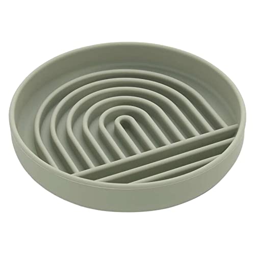 Langsamer Futternapf für Haustiere - Silikon Kitty Slow Feeder Katzennapf | Hundepuzzlenapf, erhöhter Hundenapf, Hundefutternapf, Slow Bowl, Puppy Bowl, Puzzle Feeder (Grau) Youding von Youding