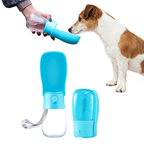 Reiseflasche für Hunde, faltbarer Wasserspender für Welpen, 300 ml mit Trinknapf, Reiseflasche für Hunde, auslaufsicherer Wasserspender für Welpen von Youding