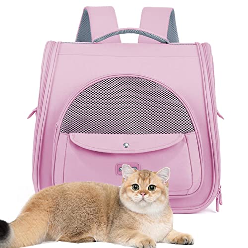 Rucksack für Katzen, belüfteter Transporter, leicht und geräumig, Transporttasche für Katzen, Transporttasche für Haustiere, tragbar, für Reisen, Wandern, Bogen von Youding