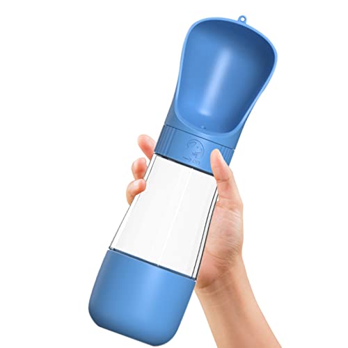 Tragbare Wasserflasche für Hunde, Wasserflaschen für Haustiere, mit Lebensmittelbehälter, 2 in 1 – Futterstation Wasserflasche Youding von Youding