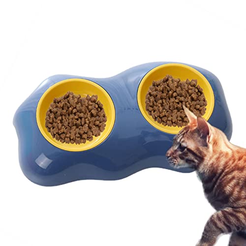 Youding Doppelter Hundenapf, Niedliche eiförmige doppelte Hundenäpfe, Pet Feeding Station, Pet Dish Feeder mit Wasser- und Futterspender für Katzen und Hunde von Youding