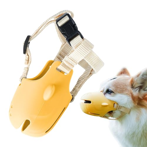 Youding Hundemaulkörbe für die Fellpflege,Silikon-Hundemaulkörbe,Atmungsaktive Haustiermaulkörbe in Walform | Weiche, lustige Mundbedeckung, gelbe Mundbedeckung zur Verhinderung von Kauen und Bellen von Youding
