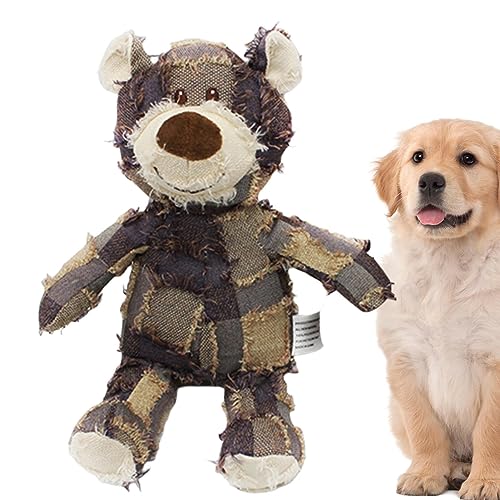 Youding Kauspielzeug für Hunde aus Plüsch – Quietschendes Teddybär-Spielzeug für Hunde – bequemes Kauspielzeug für Hunde, Katzen und andere kleine Tiere von Youding