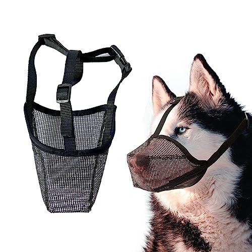 Youery Maulkorb für Hunde, Hundemaulkorb Weich und bequem, Maulkorb Hund mit Verstellbare Mesh, Hunde Maulkorb für Kleine Mittlere und Große Hunde Verhindert Das Beißen, Kauen Und Bellen (L) von Youery