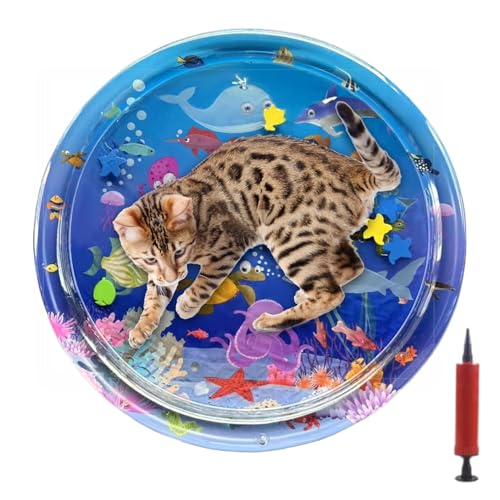 Youngwier Katzen Wasserspielmatte, Sensorisches Wasser Fisch Spielzeug Für Katzen, Ruheplatz Schlafbett Kühlmatte bei für Sofa Balkon Terrasse Youngwier Katzen Wasserspielmatte, Sensorisches Wasser Fisch Spielzeug Für Katzen, Ruheplatz Schlafbett Kühlmatte bei für Sofa Balkon Terrasse von Youngwier