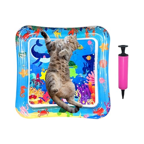 Youngwier Katzen Wasserspielmatte - Kühlmatte Für Haustiere,Faltbare Waschbare Interaktive Sensorikmatte Für Wasserspiel Drinnen Draußen Sommer Youngwier Katzen Wasserspielmatte - Kühlmatte Für Haustiere,Faltbare Waschbare Interaktive Sensorikmatte Für Wasserspiel Drinnen Draußen Sommer von Youngwier