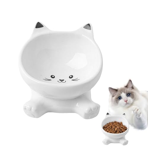 Youngwier Keramik Katzennapf Erhöht - Tierohr-Design Kätzchen-Futternapf - Keramik Futternapch Für Kitten Und Alle Rassen Haustiere Youngwier Keramik Katzennapf Erhöht - Tierohr-Design Kätzchen-Futternapf - Keramik Futternapch Für Kitten Und Alle Rassen Haustiere von Youngwier