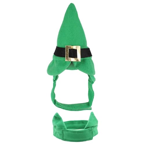 Youngwier Lustiger Haustier-Kopfschmuck, Weihnachtsmützen Foto-Requisiten Grüner Haustierhut Kopfschmuck, Haustierhut, Foto-Requisiten, Haarschmuck für Haustiere, St. Patrick's, Katzen, Welpen von Youngwier