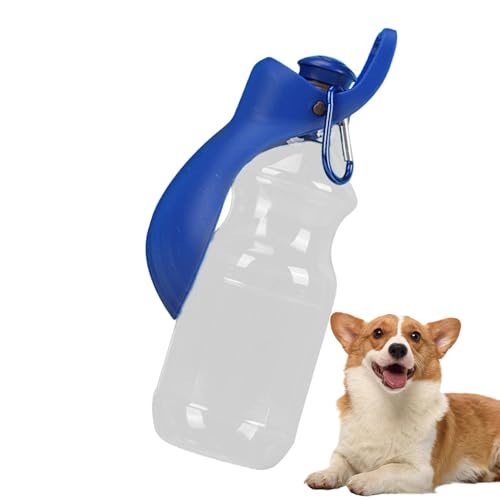 Youngwier Tragbarer Reise-Wasserflaschenspender für Hunde, Hundewasserflaschen zum Spazierengehen | Tragbare Haustier-Wasserflasche mit faltbarer Trinkschale - Auslaufsichere 450-ml-Hundewasserflasche von Youngwier