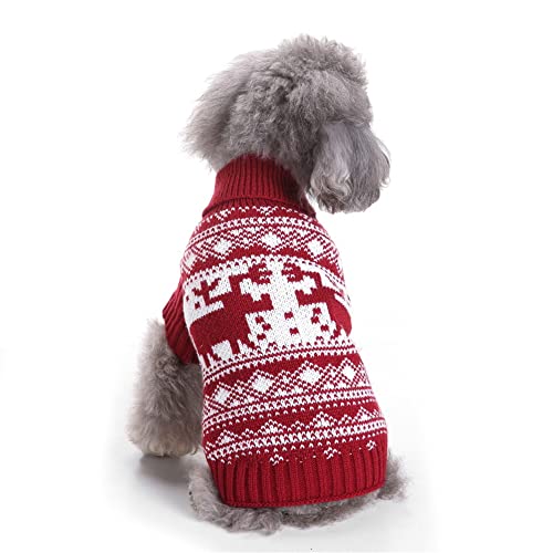 Youning Hund Hundepullover Hundepulli Hundekleidung Haustier Winter Strickpullover Sweater Hund Pullover Weihnachten Pullis Kostüme für Kleinen Großen Hund Katze Warme Hund Winterkleidung von Youning