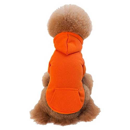 Youning Hunde Kapuzenpullover Herbst Winter Hundemantel Hundebekleidung Warm Hunde Hoodie Sweatshirt Kapuze Pullover Hundepullover Kapuzenpullis mit Tasche Sport Haustier Hund Katze Kleidung von Youning