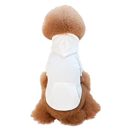 Youning Hunde Kapuzenpullover Herbst Winter Hundemantel Hundebekleidung Warm Hunde Hoodie Sweatshirt Kapuze Pullover Hundepullover Kapuzenpullis mit Tasche Sport Haustier Hund Katze Kleidung von Youning