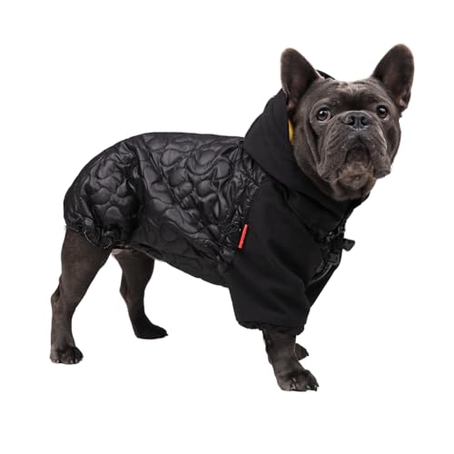 Your Stylish Hunter, Warme wasserdichte Jacke "Carbon" für französische Bulldoggen und Mops, warme Hundekleidung, winddicht, wasserdicht, thermisches kaltes Wetter (M) von Your Stylish Hunter