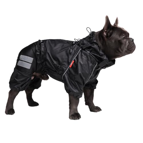 Hunde-Regenmantel für Französische Bulldoggen, wasserdichte Ganzkörperjacke für Französische Bulldoggen, Französische Bulldogge, Zupfer, Größe Your Stylish Hunter (klein) von Your Stylish Hunter