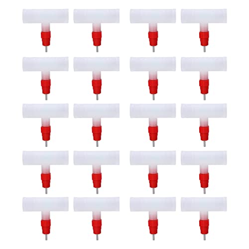 20Set Hühnertränke, Wasserspender, automatische Feder, steuerbarer Hühnertränkenippel für Nutztierhaltung, Hühnertränke, Nippelbecher, Futterspender, Geflügelwassergetränk (ELINP0nZO-11) von Yousiliang