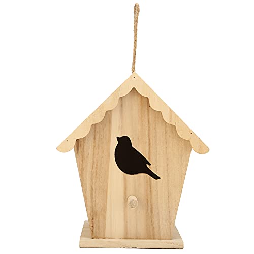 Vogelhäuser für draußen mit Stange – Holz-Vogelhaus, vogelförmiger Eingang, Vogelhaus, DIY-Außen-Nistkasten für Garten, Hinterhof von Yousiliang