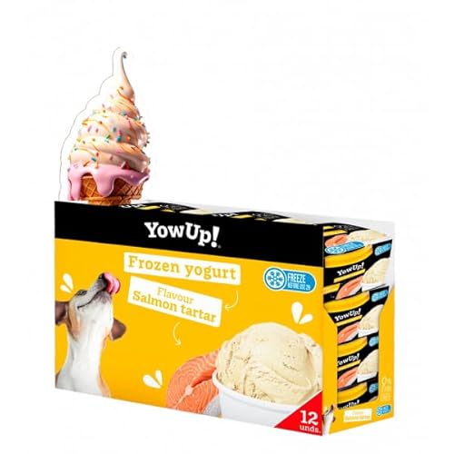 YowUp! Eiscreme für Hunde, Lachsgeschmack, 12 Stück, natürlicher und gesunder Snack, laktosefrei, Leckerlis für Hunde, für Welpen und erwachsene Hunde von YowUp!