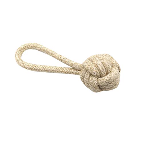 Schwimmfähig Hunde interaktives Spielzeug Pet Rope Spielzeug Hundespielzeug Seil Katzenangel Katzen Angeln Federspielzeug Feder Spielzeug interaktive Molaren (20cm,Beige) von Yowablo