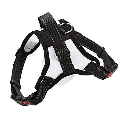 Weste Tape Haustier Hund atmungsaktiv komfortable Mesh-Leine (63-77cm,Weiß) von Yowablo