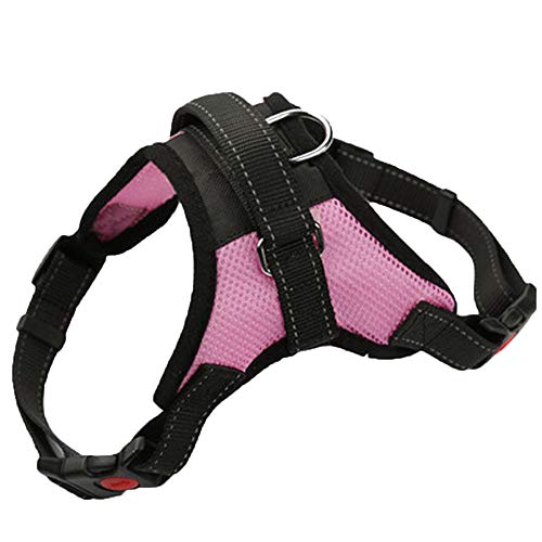 Weste Tape Haustier Hund atmungsaktiv komfortable Mesh-Leine (72-91cm,Rosa) von Yowablo