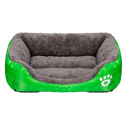 Yowablo Haustier Hund Katze Bett Welpe Kissen Haus weiche warme Hundezwinger Mat Blanket (68 * 52 * 16cm,2- Grün) von Yowablo