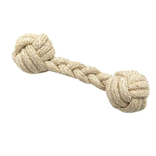 Yowablo Haustier Hund kaut Baumwolle Seil Knoten Ball Zähneknirschen Odontoprisis Spielzeug (23cm,Beige) von Yowablo