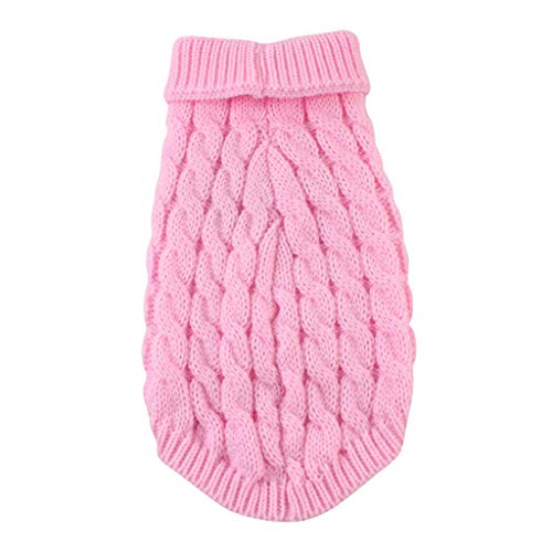 Yowablo Haustier Hundehemd Kaninchen drucken warme Mantel Sweatshirt Weste Katzen-warme Kleidung (XL,21- Rosa) von Yowablo