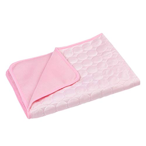 Yowablo Haustier Matte Katze Hund EIS Pad Cold Sense EIS Seide Pad Sommer Zwinger Matte Sofakissen (L,Rosa) von Yowablo