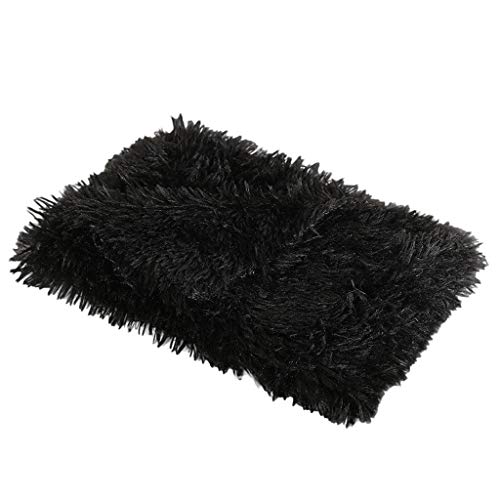 Yowablo Haustierdecke Winter verdickte warme Winterschlafunterlage für kleine Haustiere (56 * 36cm,Schwarz) von Yowablo