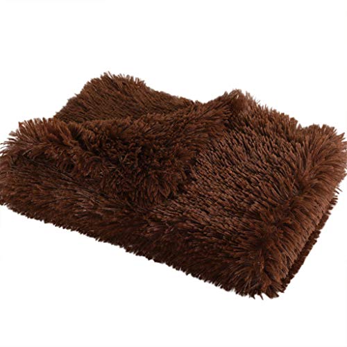 Yowablo Haustierdecke Winter verdickte warme Winterschlafunterlage für kleine Haustiere (78 * 54cm,Kaffee) von Yowablo