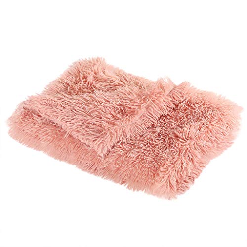 Yowablo Haustierdecke Winter verdickte warme Winterschlafunterlage für kleine Haustiere (78 * 54cm,Rosa) von Yowablo