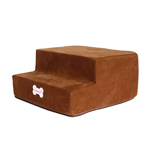 Yowablo High-Density Sponge Pet Stair Mikrofaser-Bezug Rutschfester, unten waschbarer Reißverschluss (Falte Größe:20 * 40 * 38cm,2- Gelb) von Yowablo