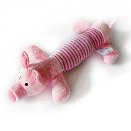 Yowablo Hund Haustier Welpe Plüsch Sound Chew Squeaker Squeaky Schwein Elefant Ente Spielzeug (22cm,A) von Yowablo