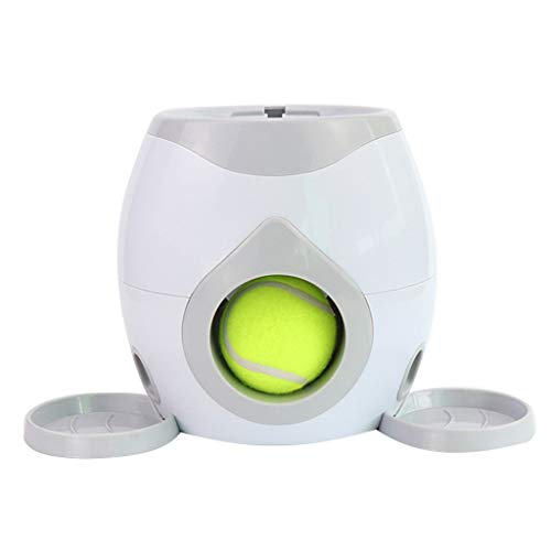 Yowablo Hund langsame Feeder Toy Tennis Ball Thrower Lebensmittel belohnt Maschine Training Pet Toy (19 * 18 * 19cm,Grau) von Yowablo