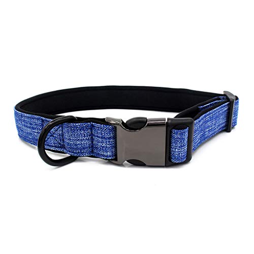 Yowablo Hundehalsung Hund Halskette Halsung Alu-Strong Würgehalsbänder Hundehalsband Kette Kettenwürger Schlupfhalsband (36-55 * 2.5cm,3Blau) von Yowablo