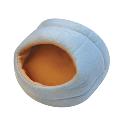 Yowablo Hundekorb Katzenbett Hundesofa Hundehütte Hunde Körbchen Katzenhöhle Kuschelsack Hunde Schlafsäcke Hundezimmer Kuschelhöhle Komfortbett Hunde Katzenhöhle (14.5 * 15 * 10cm,Blau) von Yowablo