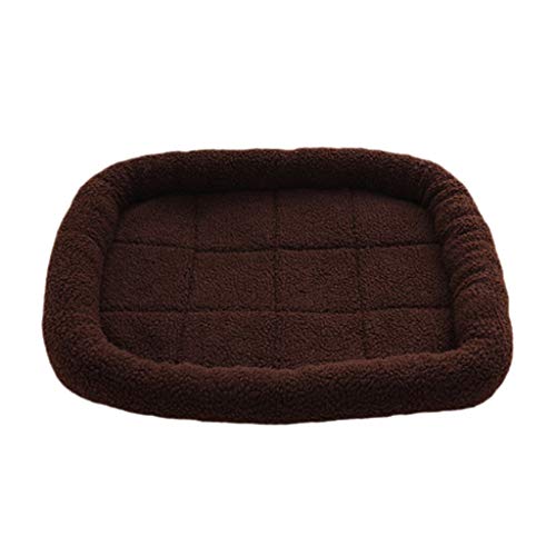 Yowablo Hundematte Hundedecke Haustierdecke Katzendecke Hundkissen Kuscheldecke Hunde Hundematratze Haustierdecke Hund Schlafmatte Katze Schlafmatte Katze Decken (52 * 42cm,Braun) von Yowablo