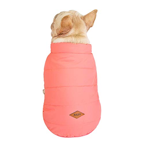 Yowablo Jacken Style Pet Herbst und Winter halten warme Katze Hundekleidung (M,Rosa) von Yowablo