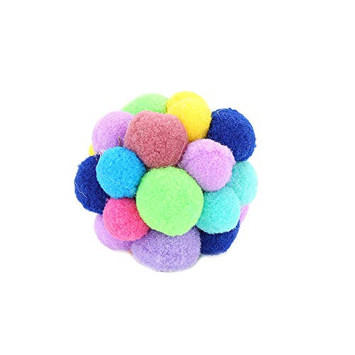 Yowablo Katzenspielzeug Ball Hundespielzeug Hundeball Katzenball Hunde Kauspielzeug Saugnapf Hund Zahnbürste Spielzeug Snackball Hund Frisbee Katzen (5cm,1Mehrfarbig) von Yowablo