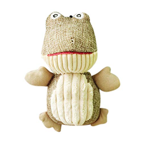 Yowablo Leinen Frosch/Kalb/Entlein Haustierspielzeug (20 * 13cm,1Mehrfarbig) von Yowablo