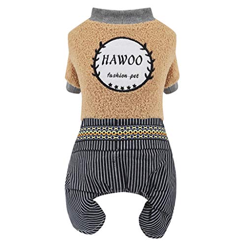 Yowablo Mantel Neue süße Katze Hund Winter warme Kleidung vierbeinige Mode Haustierkleidung (M,4- Khaki) von Yowablo