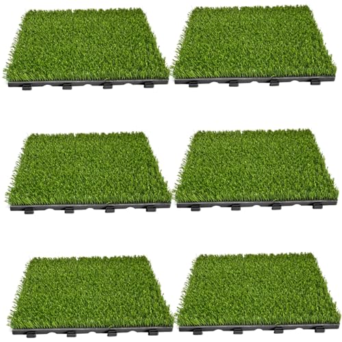 Yoyakie 6pcs künstliches Gras für Hunde Töpfchen 12x12 weiches durchlässiger Hund Pee Gras, bissfestes waschbares falsches Gras für Hunde, wiederverwendbares Hund Töpfchen -Gras von Yoyakie