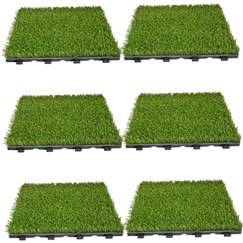 Yoyakie Grasbelastung für Hunde, 6pcs 12x12 weiches durchlässiger Hundepee -Gras, bissfestes waschbares falsches Gras für Hunde, wiederverwendbares Hundetöpfchen -Gras für Balkon, Kindergarten von Yoyakie