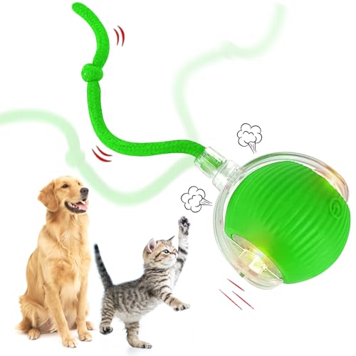 Yozexin Chewie Viraler Rollball, Chewie Ball für Katzen Hunde, interaktives Hunde-Katzen-Smartball-Spielzeug, Chewie Smart Rolling Pet Ball, 360° Smart Automatisches Rollen Große Kleine Katzen & Hunde von Yozexin